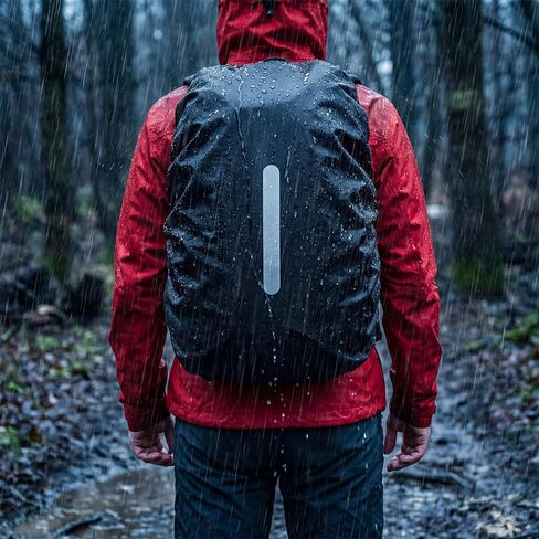 3 Pcs Waterproof Backpack Rain Cover, 30L-40L Reflective Rainproof Protector Outdoor Pack Covers Anti-Slip Buckle Strap for Hiking Camping Cycling in Kuwait