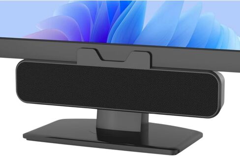 مكبر صوت كمبيوتر Tangxi لشاشة الكمبيوتر المكتبي، ومكبرات صوت للكمبيوتر المحمول USB A/C مع صوت عالٍ، يمكن تثبيته بسهولة للشاشة، شريط صوت صغير 10 وات in Kuwait