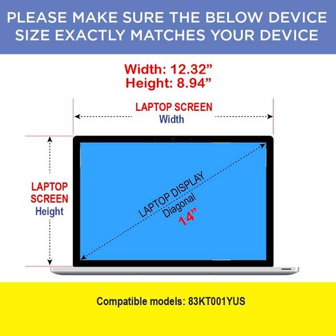 Matte Anti Glare Screen Protector For Lenovo Ideapad 5 2 in 1 83KS001 BUS 16 inch 2 Pack in Kuwait