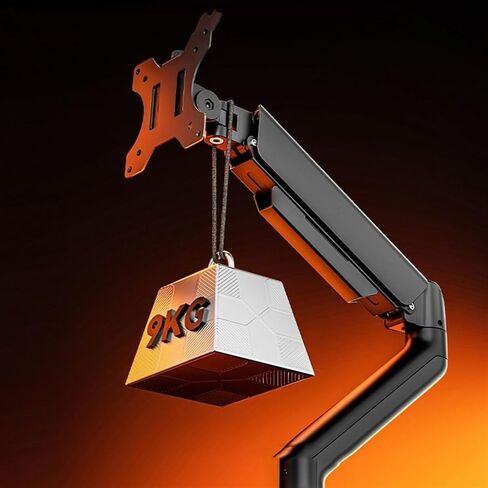 Monitor Mount 17-32 Inch Single Monitor Arm Mount, Aluminium Monitor Desk Stand, Articulated Arm with Mechanical Spring Holds up to 19.8 Pounds, C-Clamp and Grommet Monitor Table Mount in Kuwait