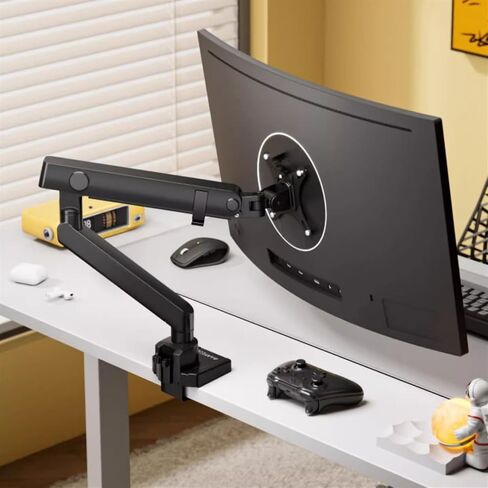 Monitor Arm Single Monitor Mount Arm for 17-40" Screens, Monitor Desk Mount Holds up to 26.4lbs, Full Motion Monitor Desk Mount, VESA Mount 75x75, 100x100 Monitor Mount Arm in Kuwait