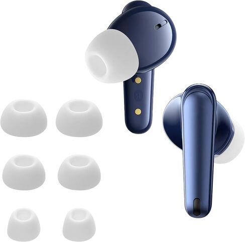 أطراف أذن بديلة kwmobile 6X متوافقة مع Anker Soundcore Liberty 4 NC - أطراف سيليكون لسماعات الأذن - أبيض in Kuwait