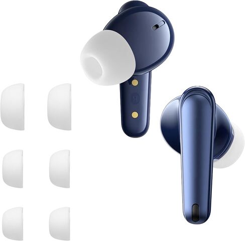 أطراف أذن بديلة kwmobile 6X متوافقة مع Anker Soundcore Liberty 4 NC - أطراف سيليكون لسماعات الأذن - أبيض in Kuwait