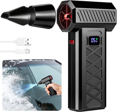 Electric Air Duster, 28000 RPM 6-Speed Cordless Blower for PC/Keyboard Cleaning, Rechargeable Mini Blower for Car, House & Outdoor Use in Kuwait