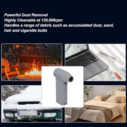 Cordless Dust Blower Portable Air Blower 130000RPM 3 Gears Adjustable Multifunctional Cordless Dry Blower in Kuwait