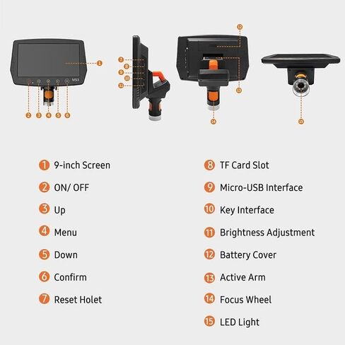 Microscope Kit LCD Screen Video Microscope Support 32GB TF Card 1000X Microscope 1080P with Control Alloy Stand Microscope Slides in Kuwait