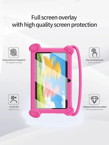 Screen Protector for DIGITHINK DGT Q8K 7 Inch Android Tablet, 9H Hardness, Anti-Scratch, Curved Fit, Touch Sensitive, Bubble Free, 2 Pack in Kuwait