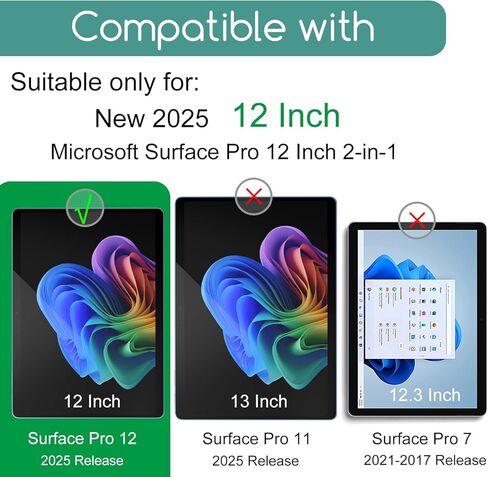 KEANBOLL 3-Pack واقي شاشة غير لامع مضاد للوهج لجهاز Microsoft Surface Pro 12 بوصة 2025 Copilot+ كمبيوتر محمول/كمبيوتر لوحي بشاشة تعمل باللمس، متوافق مع قلم Surface in Kuwait