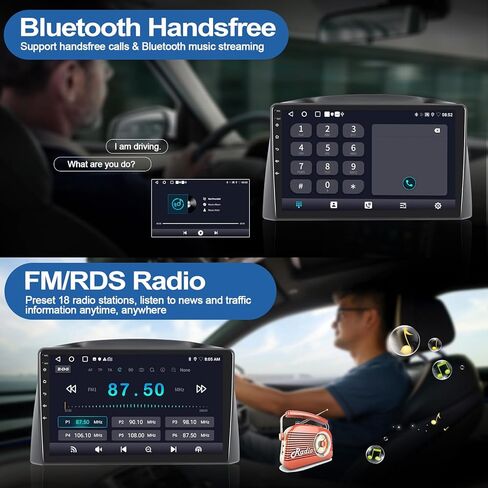 Car Radio Stereo for Jeep Grand Cherokee 2005 2006 2007 Wireless CarPlay Android Head Unit with Android Auto GPS Navigation, 10 Inch Touch Screen Bluetooth RDS FM WiFi Backup Camera 2G+64G in Kuwait