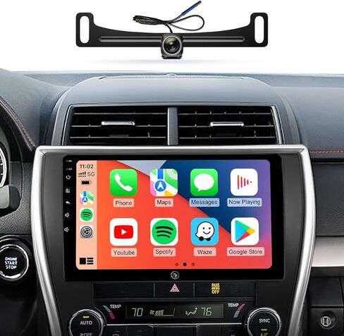 10.2" Car Stereo Radio for Toyota Camry 2015 2016 2017 - Wireless CarPlay Android Auto | 5G WiFi GPS Navigation | IPS HD Touchscreen | Bluetooth/FM/SWC | Plug & Play with 1080P Backup Camera in Kuwait