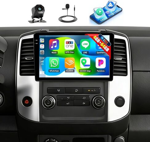 4G+64G Car Radio Stereo for Nissan Frontier 2009-2012 / Xterra 2009-2014, 9 Inch in-Cell 1280 * 720 Touch Screen Wireless CarPlay Android Auto GPS Bluetooth Android 15 Head Unit with Backup Camera in Kuwait