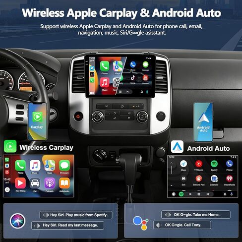 4G+64G Car Radio Stereo for Nissan Frontier 2009-2012 / Xterra 2009-2014, 9 Inch in-Cell 1280 * 720 Touch Screen Wireless CarPlay Android Auto GPS Bluetooth Android 15 Head Unit with Backup Camera in Kuwait