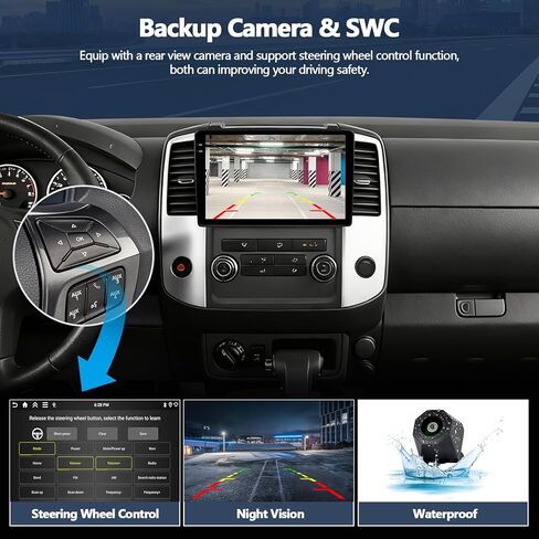 4G+64G Car Radio Stereo for Nissan Frontier 2009-2012 / Xterra 2009-2014, 9 Inch in-Cell 1280 * 720 Touch Screen Wireless CarPlay Android Auto GPS Bluetooth Android 15 Head Unit with Backup Camera in Kuwait