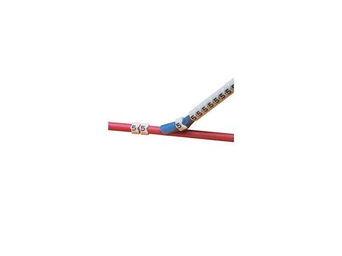Panduit PCA13-0 Clip - على علامات الأسلاك، 0.13 بوصة - 0.15 بوصة سلك OD، أسود/أبيض، Legend: '0' in Kuwait