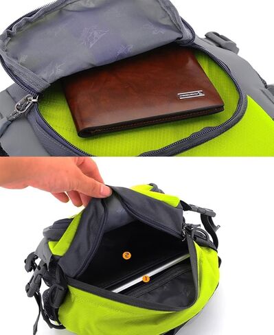 Multifunctional Water Resistant Waist Pack Backpack Daypack with Water Bottle Pockets for Running/Hiking/Cycling/Traveling (Black) in Saudi Arabia