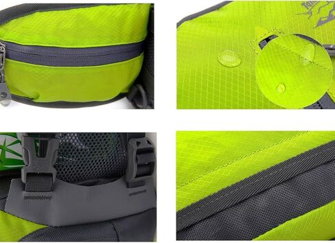 Multifunctional Water Resistant Waist Pack Backpack Daypack with Water Bottle Pockets for Running/Hiking/Cycling/Traveling (Black) in Saudi Arabia