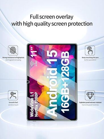 Screen Protector for DOOGEE U11 11 Inch Android 15 Tablet,Anti-Scratch 9H Hardness Touch Sensitive 2.5D Rounded Edges Bubble Free Easy to Install,2 Pack. in Kuwait