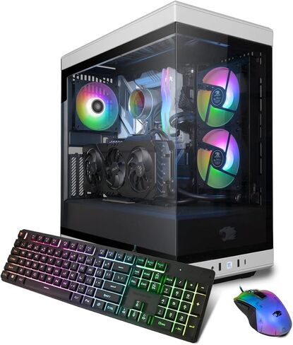 iBUYPOWER Y40 كمبيوتر مكتبي للألعاب أبيض Y40WA9N47TS01 (AMD Ryzen 9 7900X، RTX 4070 Ti Super 16GB، 32GB DDR5 5600 RGB (16x2)، 2 تيرابايت NVMe SSD، WiFi جاهز، Windows 11 Home) in Kuwait