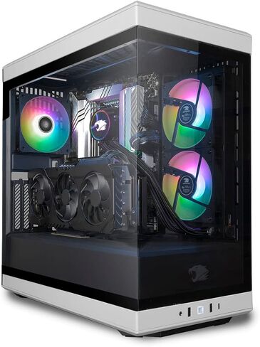 iBUYPOWER Y40 كمبيوتر مكتبي للألعاب أبيض Y40WA9N47TS01 (AMD Ryzen 9 7900X، RTX 4070 Ti Super 16GB، 32GB DDR5 5600 RGB (16x2)، 2 تيرابايت NVMe SSD، WiFi جاهز، Windows 11 Home) in Kuwait