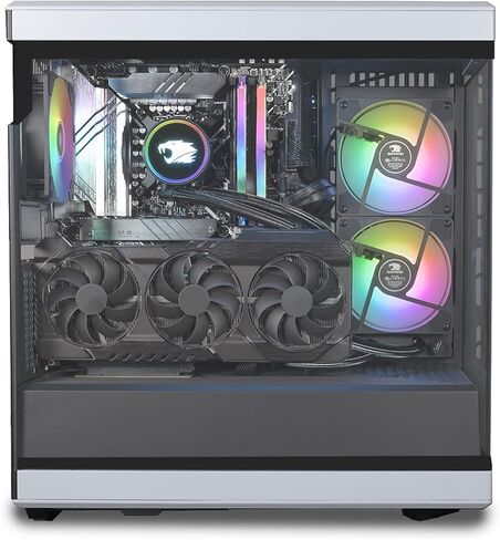 iBUYPOWER Y40 كمبيوتر مكتبي للألعاب أبيض Y40WA9N47TS01 (AMD Ryzen 9 7900X، RTX 4070 Ti Super 16GB، 32GB DDR5 5600 RGB (16x2)، 2 تيرابايت NVMe SSD، WiFi جاهز، Windows 11 Home) in Kuwait