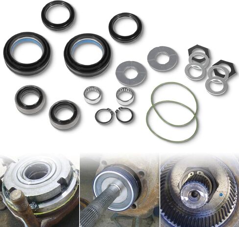 طقم ختم الأنبوب والمفصل الأمامي للمحور الأمامي مناسب لـ 1998 1999 2000 2001 2002 2003 2004 Ford Super Duty Excursion F250 F350 F450 F550 Dana 50 60، استبدل جزء OEM # 50491، 50381، 41784-2 in Kuwait