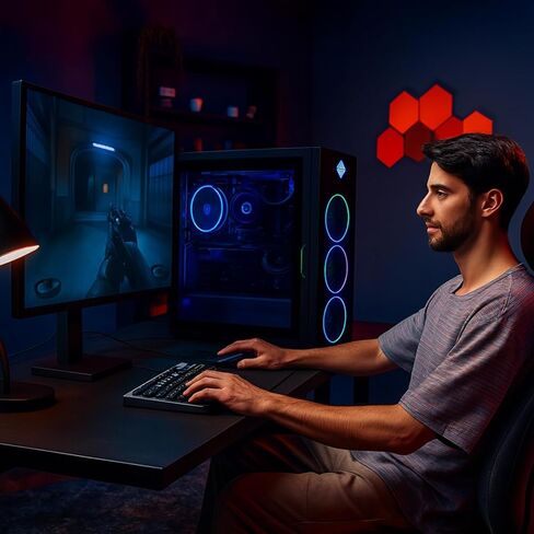 HP OMEN 45L GT22 RTX 5090 Gaming Desktop, Intel Ultra 9 285K, NVIDIA RTX 5090, 64GB DDR5 RAM, 4TB SSD, RGB Light Studio & Gaming Hub,Wi-Fi 6, W11H, Bundle with Lexar SL660 512GB Portable SSD in Kuwait