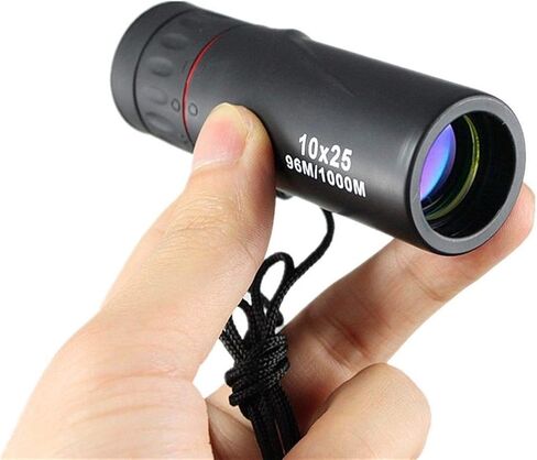 Monocular Telescope, High Power 10x25 Monocular Professional Telescope Focus Green Film Pocket Spyglass for Tourism Scope Binoculars in Kuwait