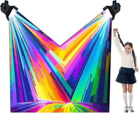 Cinnvoice Large Vbs 2026 Decoration for Kids, 6.1 x 6.6 ft Corrugated Plastic Illumination Theme Backdrop with Easy Assembly Instructions for Colorful Church Vbs Stage Bible Community in Kuwait