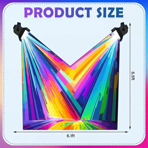 Cinnvoice Large Vbs 2026 Decoration for Kids, 6.1 x 6.6 ft Corrugated Plastic Illumination Theme Backdrop with Easy Assembly Instructions for Colorful Church Vbs Stage Bible Community in Kuwait