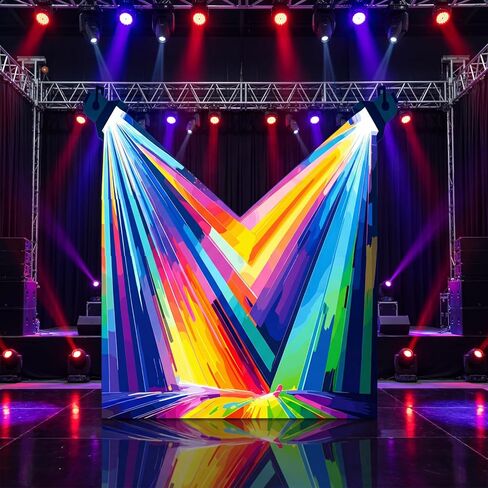 Cinnvoice Large Vbs 2026 Decoration for Kids, 6.1 x 6.6 ft Corrugated Plastic Illumination Theme Backdrop with Easy Assembly Instructions for Colorful Church Vbs Stage Bible Community in Kuwait