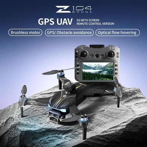 GPS Foldable Quadcopter Drone with 8K Camera, 4.5-inch Screen Control, Brushless Motors, Obstacle Avoidance, Optical Flow Hover, FPV Auto Return & Follow Mode, 25-Minute Flight Time. Perfect for outdoor explorers and an ideal gift for birthdays and festiv in Kuwait
