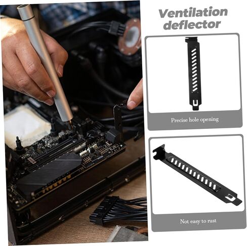 Artibetter Computer Back Slot Cover Pci Slot Ventilation Deflector for Pc Case Dust Cover Heat Dissipation 4.72X0.79 Inches in Kuwait
