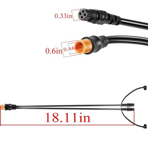 Replace 010-12234-05 Transducer Sensor Adapter Y-Cable12-Pin to Dual 4-Pin for Garmin Striker 7sv/9sv, as Well as for Striker Vivid 7sv/9sv, Works with echoMAP 72sv, 73sv, 74sv, 93sv（Length: 18 in） in Kuwait