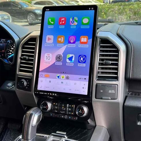 ستيريو راديو سيارة Qualcomm Android 13 مقاس 16.8 بوصة لسيارة Ford F150 (2015-2020) F250/F350 (2017-2022) شاشة 2K IPS مدمجة في Carplay اللاسلكي/Android Auto/Bluetooth/DSP (SYNC 3) in Kuwait