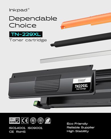 iNKPAD Compatible TN229XL Toner Cartridge 4 Pack High Yield Replacement for Brother TN229XL TN229 Compatible with MFC-L3780CDW HL-L3280CDW MFC-L3720CDW HL-L3300CDW Printers (Bk/C/M/Y) in Kuwait