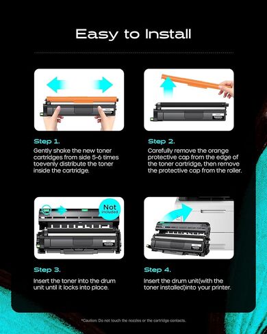 iNKPAD Compatible TN229XL Toner Cartridge 4 Pack High Yield Replacement for Brother TN229XL TN229 Compatible with MFC-L3780CDW HL-L3280CDW MFC-L3720CDW HL-L3300CDW Printers (Bk/C/M/Y) in Kuwait