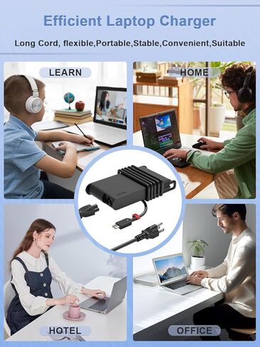 135W USB-C Charger Compatible with Lenovo ThinkPad Z16 P16s L16 L15 E16 E15 T16 T15 Yoga Slim/Pro 7 9, IdeaPad Pro 5 Laptop Replacement Adapter Suitable for Travel and Office use in Kuwait