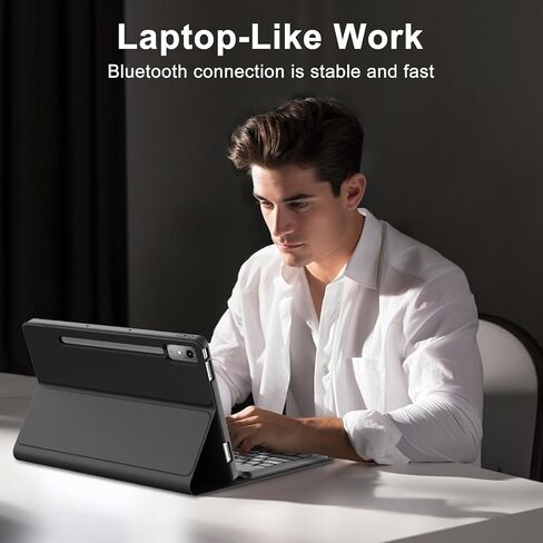 Keyboard Case for Lenovo Idea Tab Pro 12.7'' 2025, Magnetic Detachable Bluetooth Keyboard, Adjustable Kickstand, Folio PU Leather Case with Pen Holder, Soft Protective Back Shell, Auto Sleep/Wake，1 in Saudi Arabia