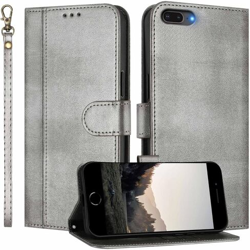 for iPhone SE Case 2022 (3rd)/2020 (2nd),for iPhone 6/6S/7/8 Wallet Case, Card Holder Slots & Wrist Strap, PU Leather Flip Cover, Magnetic Closure, Kickstand, Folio Protective (Blue) in Kuwait