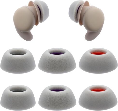 أطراف أذن بديلة من Klowcok لسماعات الأذن Soundcore Sleep A20 / A30، أطراف إسفنجية الذاكرة 3 أزواج (S/M/L) (أسود) in Kuwait