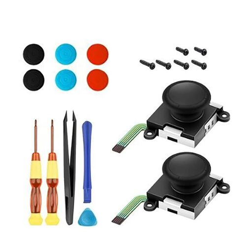 YUBJIANG 3D Joystick Analog Thumb Stick Pry Tools 19 In 1 Repair Kit for Switch Lite Controller in Kuwait