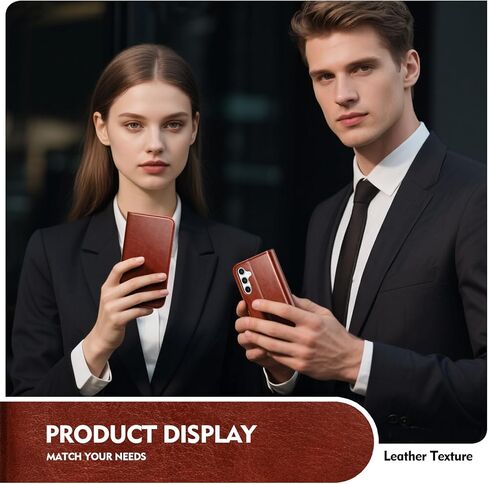 Compatible with Samsung Galaxy S25 FE Case Wallet with Card Holder [4 Card Slots] Kickstand [RFID Blocking] PU Leather Phone Case Flip Folio Protective Cover TPU Shockproof,Brown in Kuwait