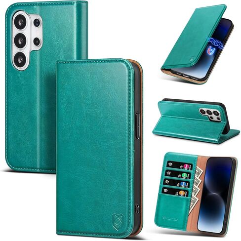 Compatible with Samsung Galaxy S25 FE Case Wallet with Card Holder [4 Card Slots] Kickstand [RFID Blocking] PU Leather Phone Case Flip Folio Protective Cover TPU Shockproof,Brown in Kuwait