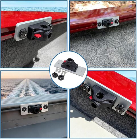 دعامة مسار عالمية، قاعدة صنارة صيد دوارة 360 درجة لنظام Versatrack، لنظام Ranger/Smokercraft/Lowe Boat Gunnel Track in Kuwait