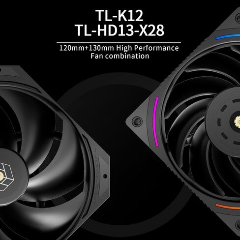 مبرد وحدة المعالجة المركزية Thermalrlght Royal Pretor 130 Ultra Black CPU، 7 أنابيب حرارية لتبريد وحدة المعالجة المركزية، غطاء علوي مصقول باللون الأسود، لمنصات Intel LGA115X/2011/1700/1851، AM4/AM5، وأبراج مزدوجة ومبرد مراوح in Kuwait