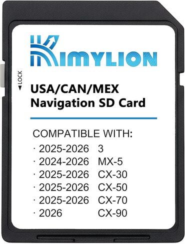 Navigation SD Card for Mazda, GPS Map Update for CX-30/3/CX-50/CX-70 (2025-2026), MX-5 (2024-2026), CX-90 (2026), USA/CAN/MEX Offline Maps, Plug & Play (KR9D-66-EZ1B) in Kuwait