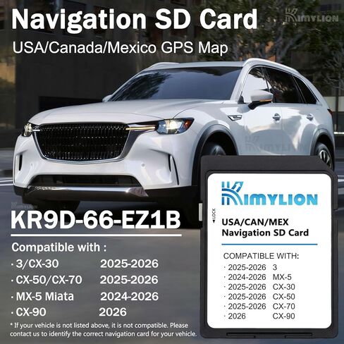 Navigation SD Card for Mazda, GPS Map Update for CX-30/3/CX-50/CX-70 (2025-2026), MX-5 (2024-2026), CX-90 (2026), USA/CAN/MEX Offline Maps, Plug & Play (KR9D-66-EZ1B) in Kuwait