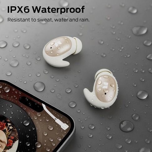 Monster Sleep Ear100 Ear Buds, Sleep Earbuds with Stereo Sound, Design for Side Sleepoth 6.0, ENC Noise Cancelling, IPX6 Waterproof Mini Headphones,White in Kuwait