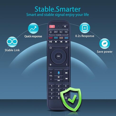RC-200 Replacement Voice Remote Control for Super Box S6 Max, S6 Ultra, S5 Max, S5 Pro, S4 Pro, S3 Pro, S2 Pro, S1 Pro, Elite Pro+, and Elite Ultra in Kuwait