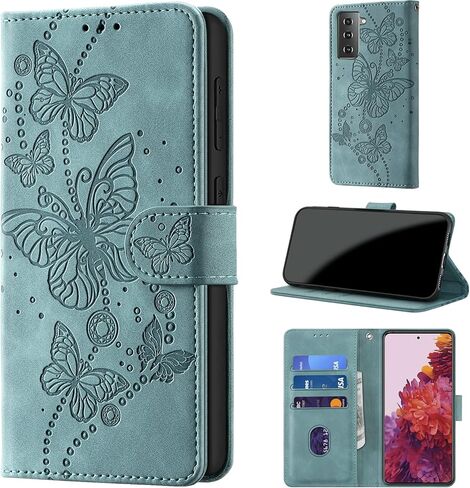 حافظة محفظة لهاتف Samsung Galaxy S21 5G (Non S21+)، [حجب RFID] حامل 3 بطاقات [هيكل TPU مقاوم للصدمات]، غطاء قلاب واقٍ من جلد البولي يوريثان بإغلاق مغناطيسي مقاس 6.2 بوصة، أرجواني in Kuwait